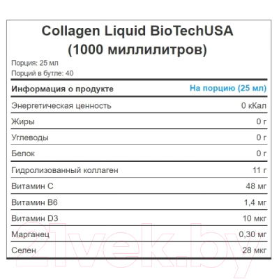 Пищевая добавка BioTechUSA Collagen Liquid