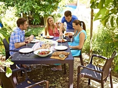 Стол пластиковый Keter Melody / 255812 (коричневый)