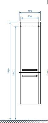 Шкаф-пенал для ванной Belux Портленд ПН 40