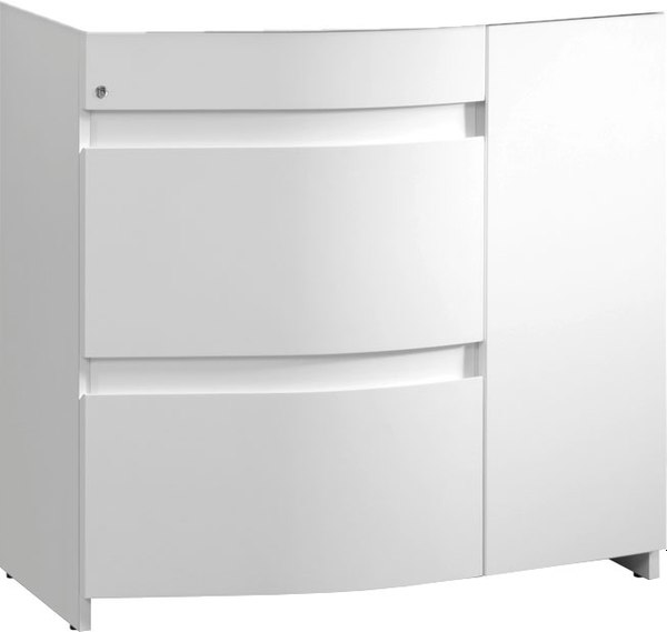 Тумба под умывальник Belux Токио Н 80-02 (1, белый глянцевый) - фото