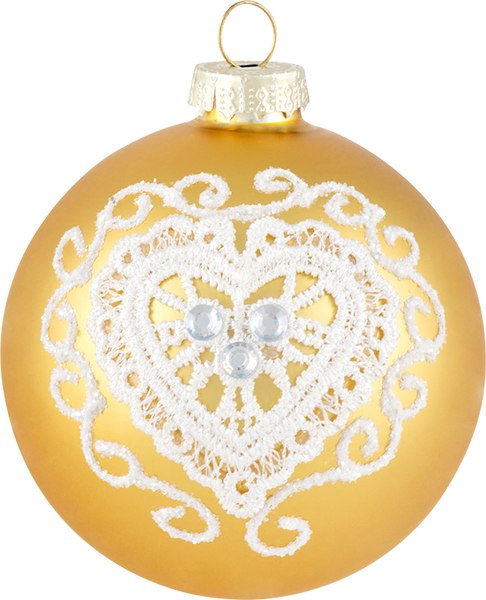 Шар новогодний Волшебная страна Сердце ажурное SYBLQA-0523064 / 106378 - фото