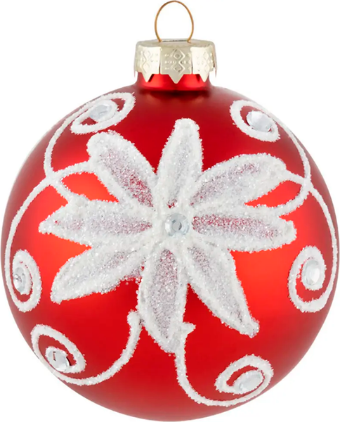 Шар новогодний Волшебная страна Цветочек аленький SYBLQA-0523032 / 106375 - фото