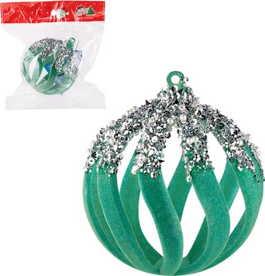 Шар новогодний Волшебная страна Бархат бирюзовый SYQB4-0123160 / 106352