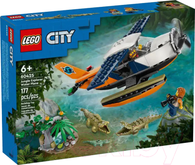 Конструктор Lego City Jungle Водный самолет для исследования джунглей / 60425 - фото