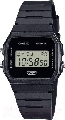 Часы наручные унисекс Casio F-91WB-1A - фото