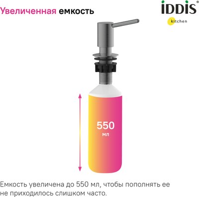 Дозатор встраиваемый в мойку IDDIS Kitchen Line SDIGM00i59