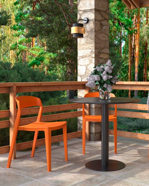 Обеденный стол Stool Group Толедо D80 / YMDT-2101 black top