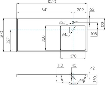 Умывальник Акватон Лондри 105