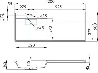 Умывальник Акватон Лондри 105