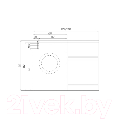 Умывальник Акватон Лондри 120