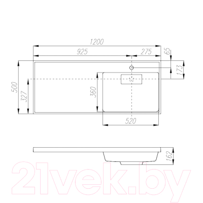 Умывальник Акватон Лондри 120