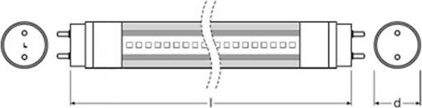 Лампа Osram ST8V 9Вт T8 4000К G13 / 4058075709980