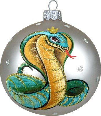 Шар новогодний Декарт Королева змея 8Ш0109 - фото