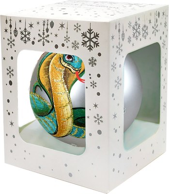 Шар новогодний Декарт Королева змея 8Ш0109