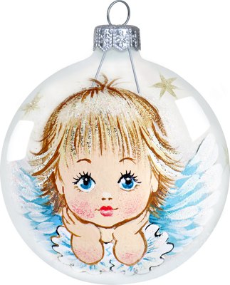 Шар новогодний Декарт Рождественский ангелочек 8Ш0098 - фото
