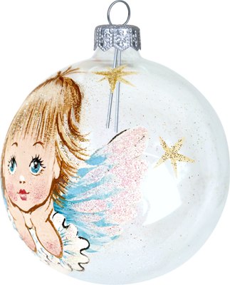 Шар новогодний Декарт Рождественский ангелочек 8Ш0098