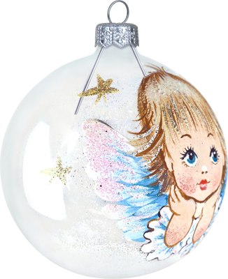 Шар новогодний Декарт Рождественский ангелочек 8Ш0098