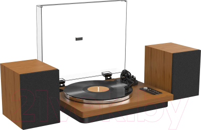 Проигрыватель виниловых пластинок Alive Audio Symphony Dark Wood c Bluetooth / AA-SAY-01-DW - фото