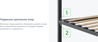 Односпальная кровать Домаклево Лофт Компакт 80x190