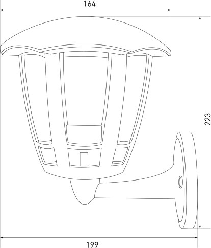 Бра уличное ЭРА Дели 1 ДБУ 07-8-005 / Б0064225