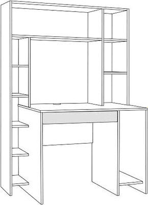 Компьютерный стол Mobi Комфорт 12.71 (антрацит/темно-серый)