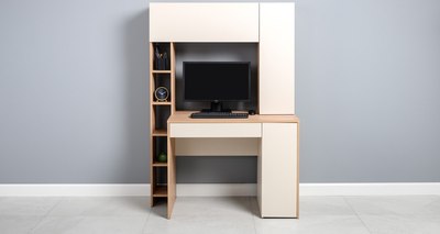 Компьютерный стол Mobi Комфорт 12.71 (гикори рокфорд натуральный/сатин)