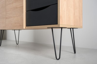 Тумба Mobi Брюс 16.233 (Battle Rock FSC Santiago/черный/кварц блэк)