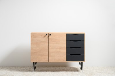 Тумба Mobi Брюс 16.233 (Battle Rock FSC Santiago/черный/кварц блэк)