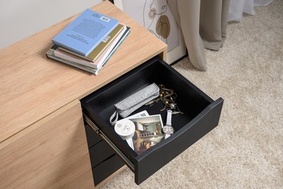 Тумба Mobi Брюс 16.233 (Battle Rock FSC Santiago/черный/кварц блэк)