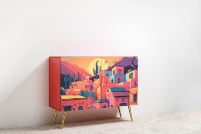 Тумба Mobi Кармин 16.230.03 (красный PE D4070/белый PE шагрень)