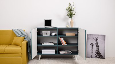 Тумба Mobi Либера 16.230.01 (бензин 0244 SU/белый PE шагрень)