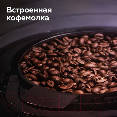 Капельная кофеварка BQ CM1009 со встроенной кофемолкой (черный/стальной)