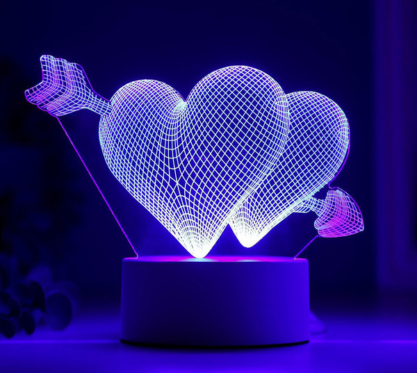 Ночник Risalux Сердца / 4297013