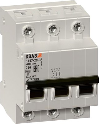 Выключатель автоматический КЭАЗ ВА47-29-3C4-УХЛ3 4.5кА / 318294 - фото