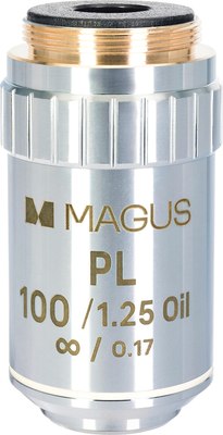 Объектив для микроскопа Magus SF100 OIL 100х/1.25ми Plan Pol / 83451 - фото