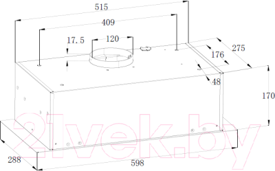 Вытяжка скрытая ZORG Basta 750 60 M