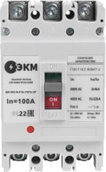 Выключатель автоматический ЭКМ ВА 063-N-025-УХЛ3-3Р ВА57 25А / 334365 - фото
