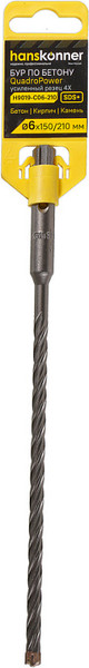 Бур Hanskonner Quadro power / H9019-C06-210 - фото