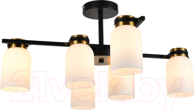 Люстра ESCADA 1151/6P (черный/латунь) - фото