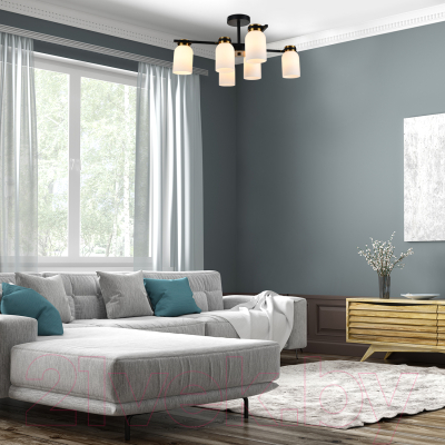 Люстра ESCADA 1151/6P (черный/латунь)