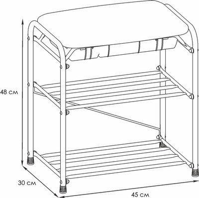 Полка для обуви ЗМИ Альфа 13 С сиденьем С ящиком / ПДОА13СЯ