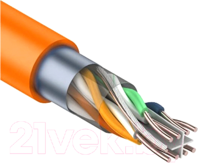 Кабель Rexant F/UTP CAT 6 ZH нг(А)-HF 4PR 23AWG / 01-0151 - фото