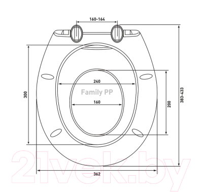 Сиденье для унитаза Berges Family PP / 025904