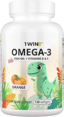 Мультивитаминный комплекс 1WIN Детский Омега 3 с витамином D и E - фото