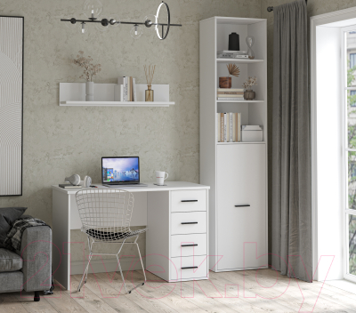 Комплект мебели для кабинета Интерлиния Skill-A (белый платинум/белый платинум)