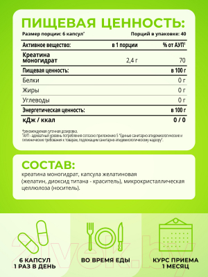 Креатин 1WIN В капсулах