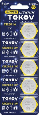 Комплект батареек Tokov Electric CR2016 TKE-LI-CR2016/B5 - фото