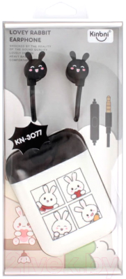 Наушники-гарнитура Darvish Зайки с чехлом / DV-H-1825