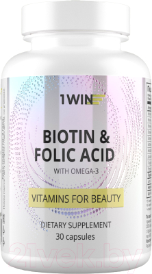 Мультивитаминный комплекс 1WIN Биотин и фолиевая кислота с Омега-3 - фото