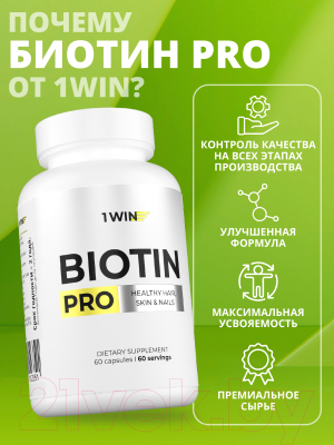 Комплексная пищевая добавка 1WIN Биотин Pro